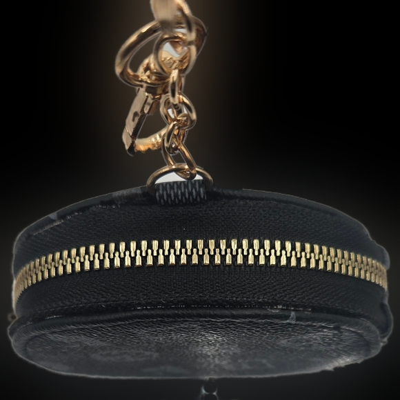 Black and Gray Monogram Coin Pouch - Picture 4 of 13